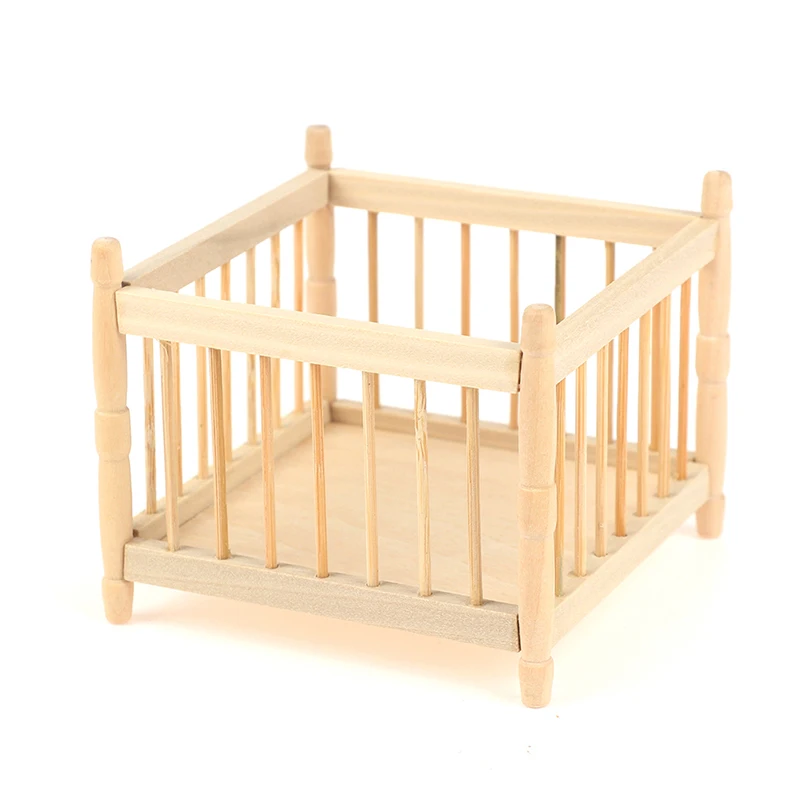 Wooden Baby Bed 1/12 Dollhouse 3