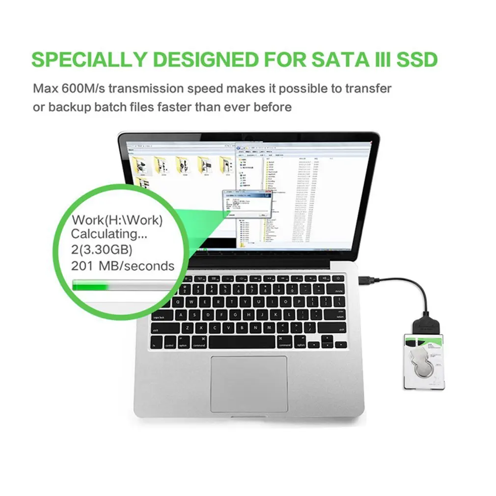 Usb3.0 к Sata7+ 15Pin жесткий диск Кабель-адаптер для легкого привода 2,5 дюймов Ssd Hdd жесткий диск Sata Кабель-адаптер