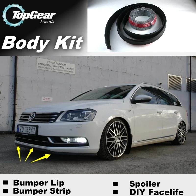 Дефлектор губ бампера для Volkswagen VW Passat Dasher Quantum Santana Corsar Magotan KT Передняя | Юбка бампера -32443825777
