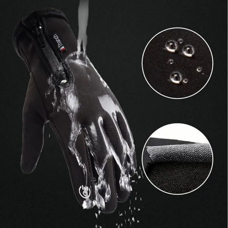 Тактильные перчатки теплые для езды на велосипеде мотоцикле лыжах пеших