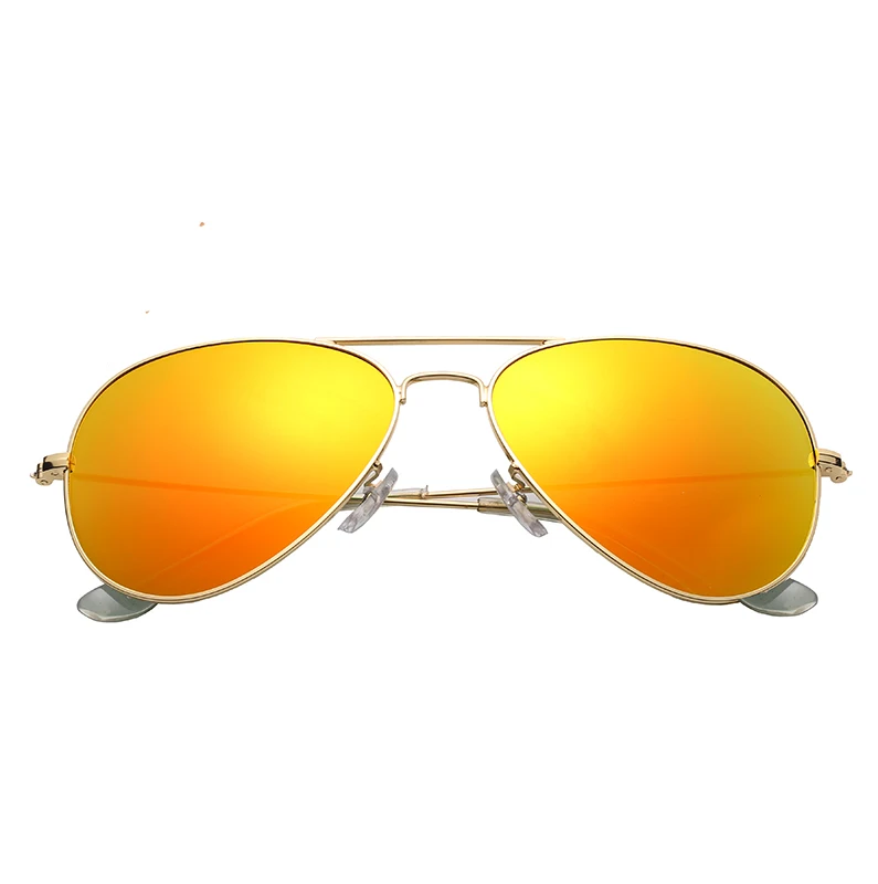 gold-red Настоящие G15, стеклянные линзы, солнцезащитные очки es, роскошный дизайн, Брендовые женские и мужские солнцезащитные очки, для вождения, женские, 3025, пилотные оттенки, gafas oculos de sol - Цвет линз: gold-red