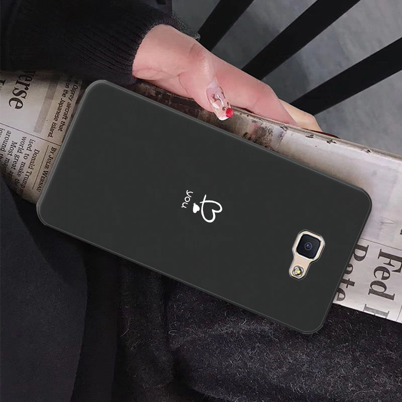 Милый мультяшный чехол для Samsung J7 Prime черный из ТПУ J5 J2 милый простой