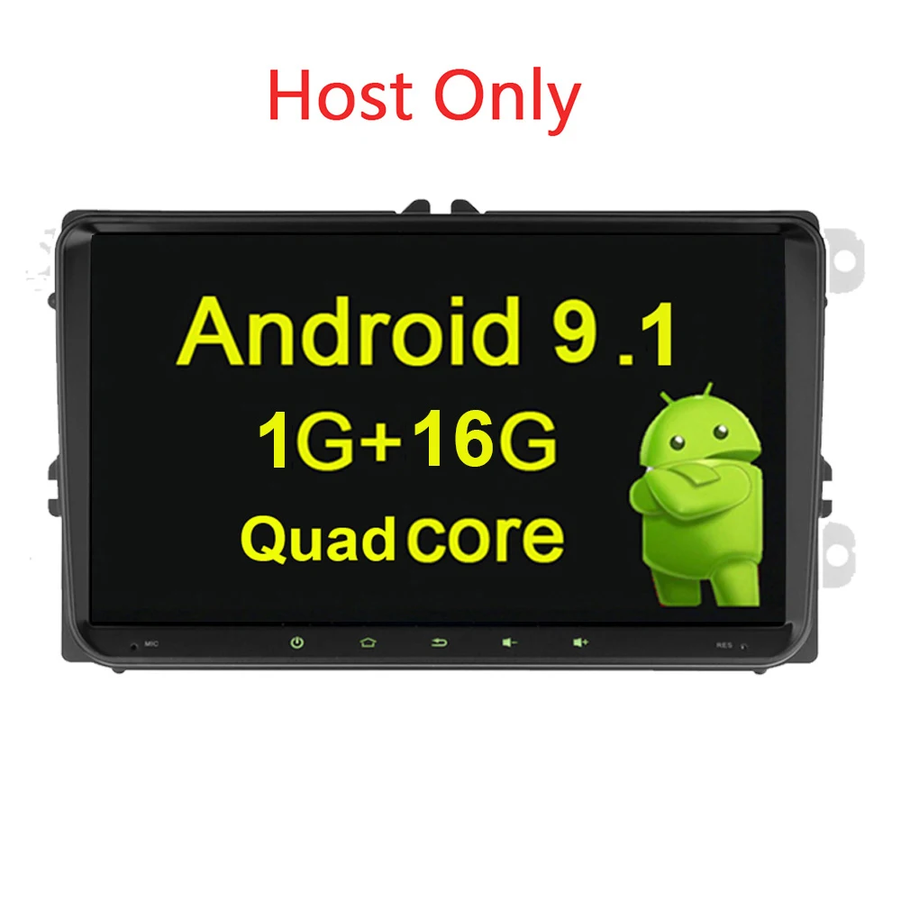 " Android 9,1 автомобильный мультимедийный плеер gps 2Din авто радио MP5 плеер для Volkswagen Skoda Octavia golf 5 6 touran passat B6 polo - Цвет: 1 16G