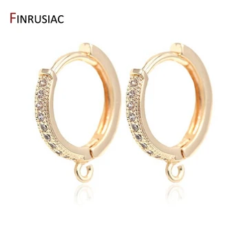 Gold Zircon Hoop Hooks 1