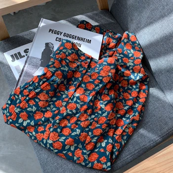 

Long A-line Women Elegant Floral Print Skirt Mujer Plus Size Elegant Vintage Saia Longa Skirt Maxi Summer 2020 Beach Wear