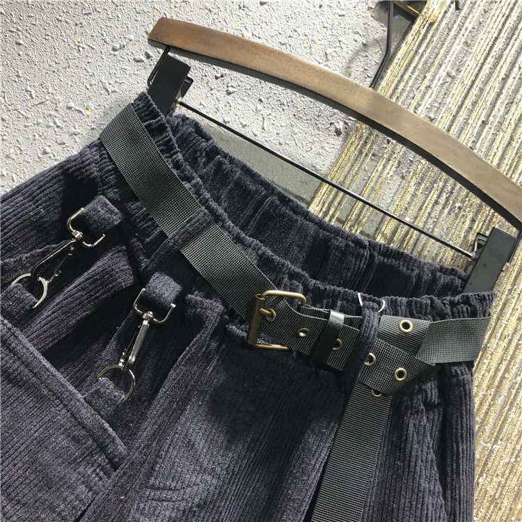 S-2XL, осень/зима, новинка, эластичная резинка на талии, свободные вельветовые сапоги с большими карманами, широкие сапоги, шорты, женская модная уличная одежда