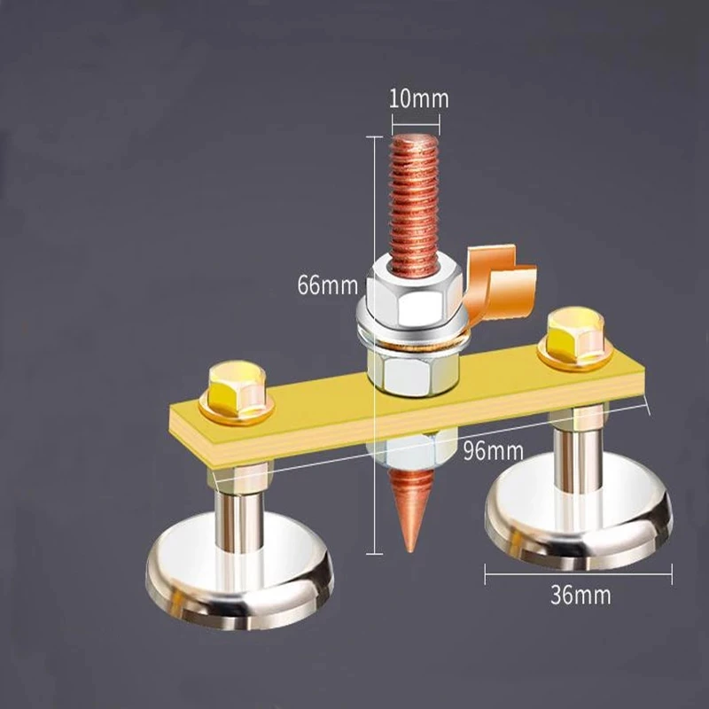 Strumento Per Filo Di Terra Con Testa Magnetica Per Saldatura Elettrica Morsetto Per Magnetismo Forte Magnete Per Saldatura Di Massa Potente Messa A T
