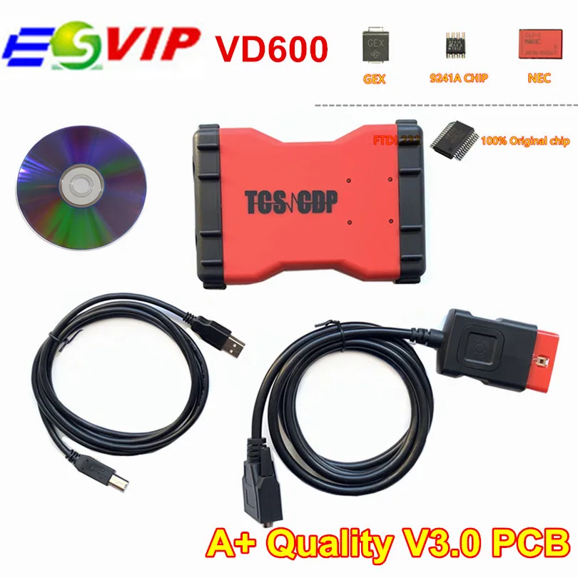 A++ качество 20 шт./лот VD600 V3.0 OBDIICAT-CDP PRO,1 Keygen новейшие многоязычные для автомобилей и грузовиков с Bluetooth
