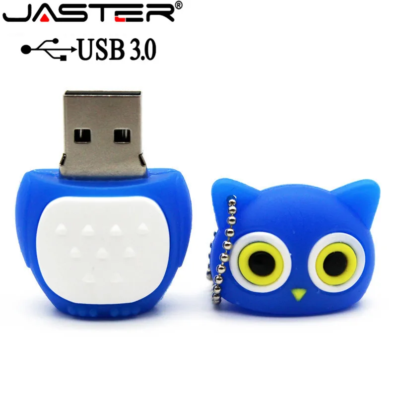 JASTER USB 3 0 Новый Симпатичный флеш накопитель Сова Флешка 4 ГБ 8 16 32 64 мультяшная