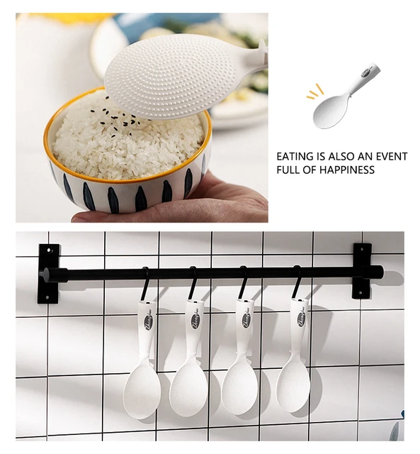 Spatule à riz en plastique antiadhésif, cuillère de service, palette de  synchronisation, ustensiles de cuisine polyvalents, cuiseur japonais -  AliExpress