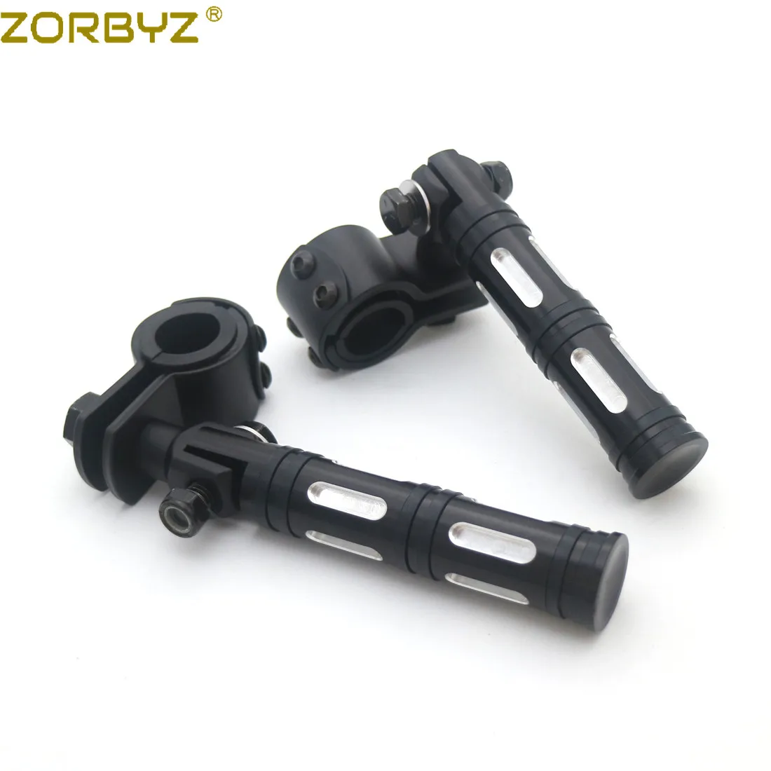 ZORBYZ мотоцикл черный 1 1/" 32 мм шоссе бар Защита двигателя подножки Крепление зажим подножки для Harley