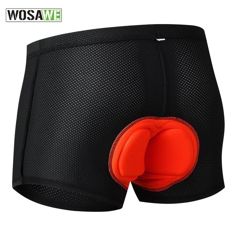 

WOSAWE Men Women Cycling Shorts Breathable Quick Dry Road Mountain Bike Bicycle Underwear with Silicone Gel Cushion Sponge Pad