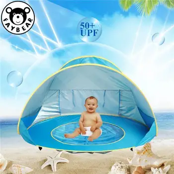 

Kid Outdoor Camping Baby Beach Tent Children Waterproof Pop Up sun Awning Tent UV-protecting Sunshelter with Pool Sunshade Beach