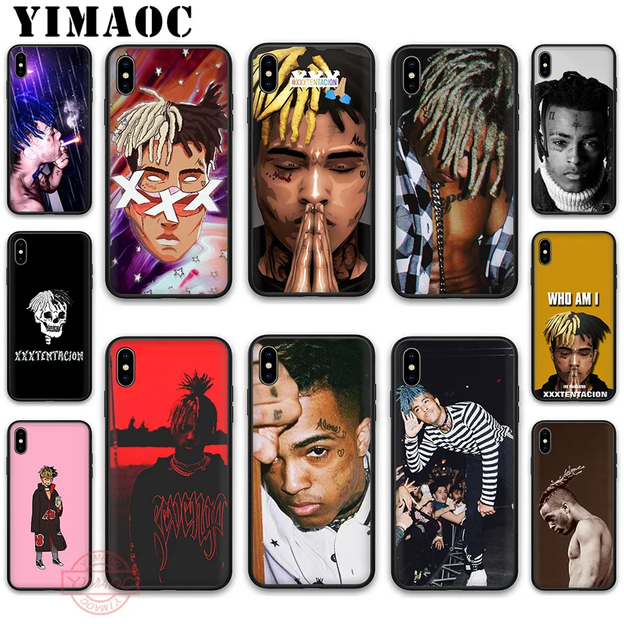 

YIMAOC Rap Singer XXXTentacion MC Soft Silicone Case for iPhone 11 Pro XR X XS Max 8 7 6 Plus 5S SE 7Plus 8Plus 11 Pro Max