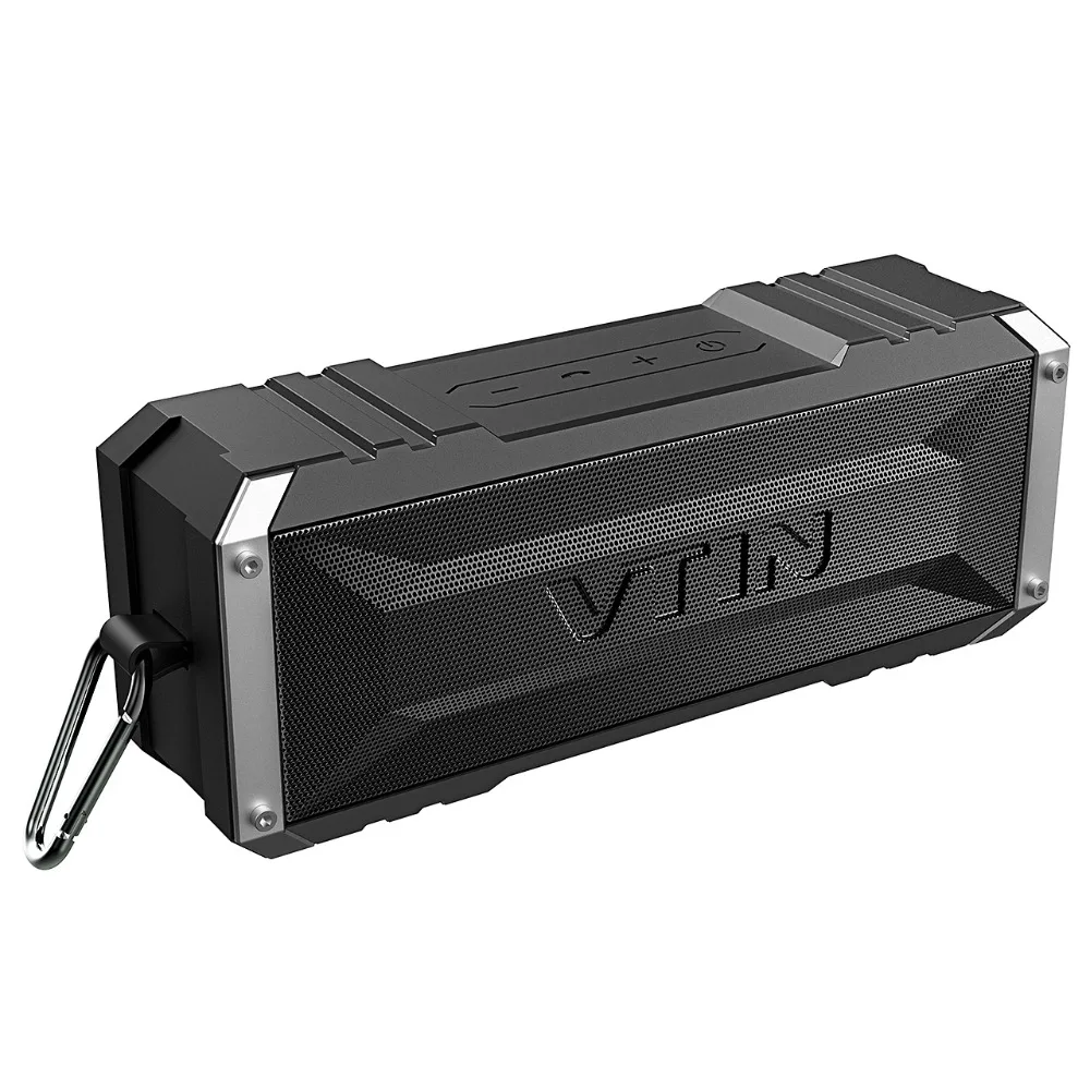 Черный Профессиональный VTIN водонепроницаемый Bluetooth динамик высокое качество беспроводной динамик s звуковая коробка Колонка портативный для наружного восхождения - Цвет: Черный
