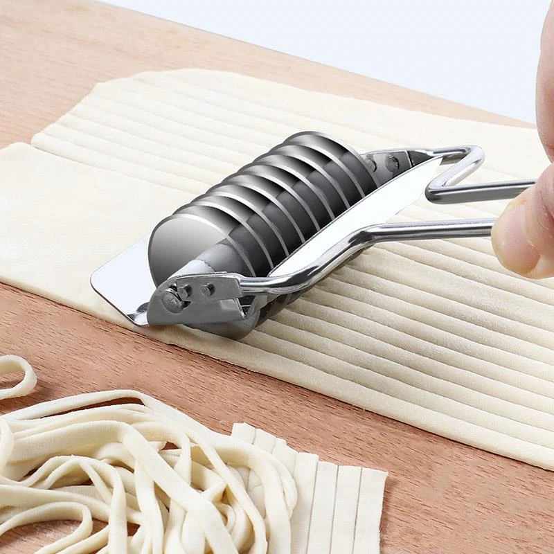 1Pc Manual Stainless Steel Spaghett Noodles Maker Knife Pressing Machine  Dough Shallot Garlic Roller Cutter Kitchen Tools