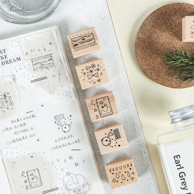 12 шт./партия винтажные лесные Цветочные штемпели DIY деревянные резиновые штампы для scrapbooking канцелярских принадлежностей Скрапбукинг Стандартный штамп