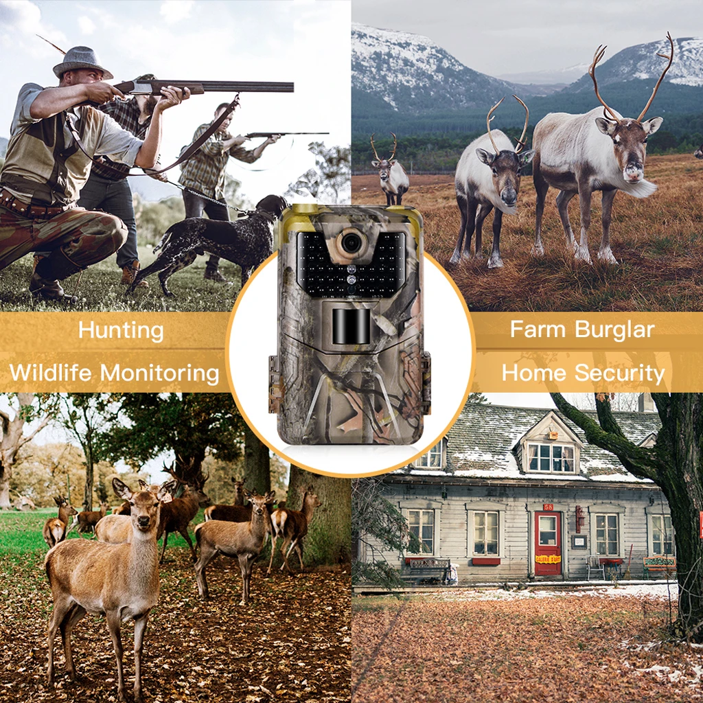 20MP 4G Infrared Trail Camera Photo Trap HC900A 44 IR LEDs IP65 Track Cams