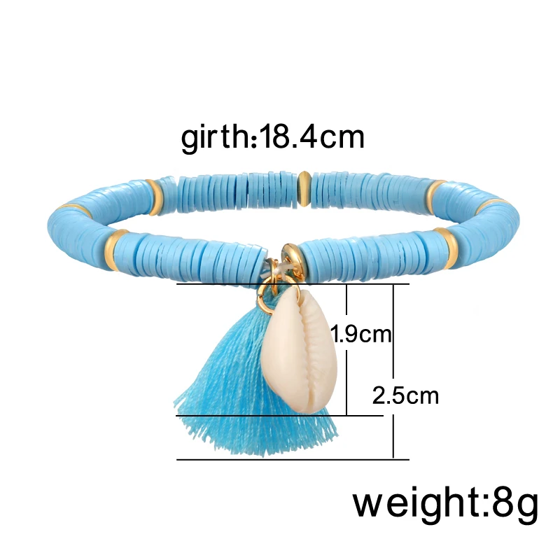 Разноцветные кисти ножной браслет в богемном стиле ювелирные изделия для женщин Акриловые бисером эластичная цепь ножной браслет