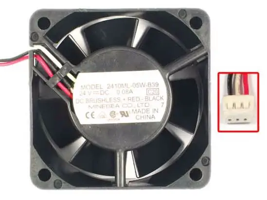 

NMB-MAT 2410ML-05W-B39 C20 DC 24V 0.08A 60x60x25 мм вентилятор охлаждения сервера