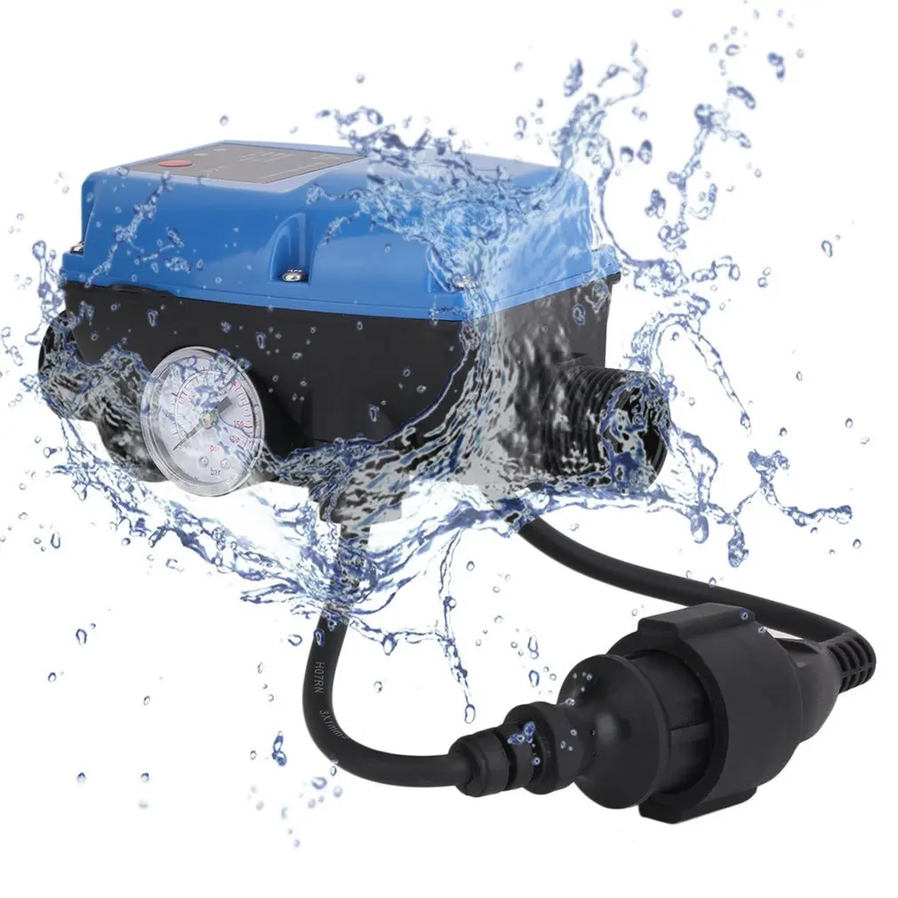 

SKD-5MIT Water Pump Pressure Controller Electronic Automatic Pressure Control Switch with Pressure Gauge EU Plug
