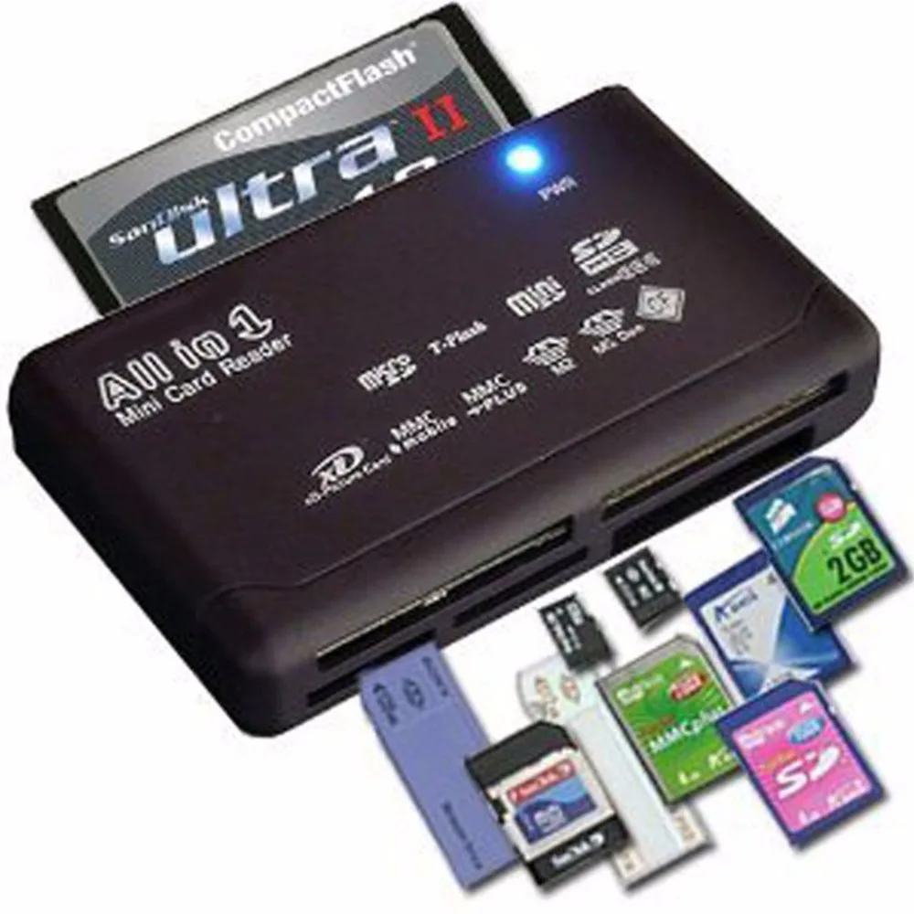 Все-в-одном считыватель карт памяти для USB внешний мини Micro SD SDHC M2 MMC XD CF