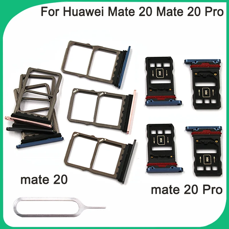 

New Mate 20 Sim Card Micro SD Reader Holder Sim Tray Adapter for Huawei Mate 20 Mate 20 Pro SIM SD Card Adapter Replacement Part