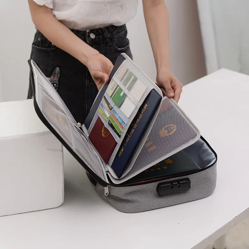 

FOSIZZO Multi-Layer Large Capacity Storage of Document Certificate Important Files Archive Finishing Box With Lock FS4049