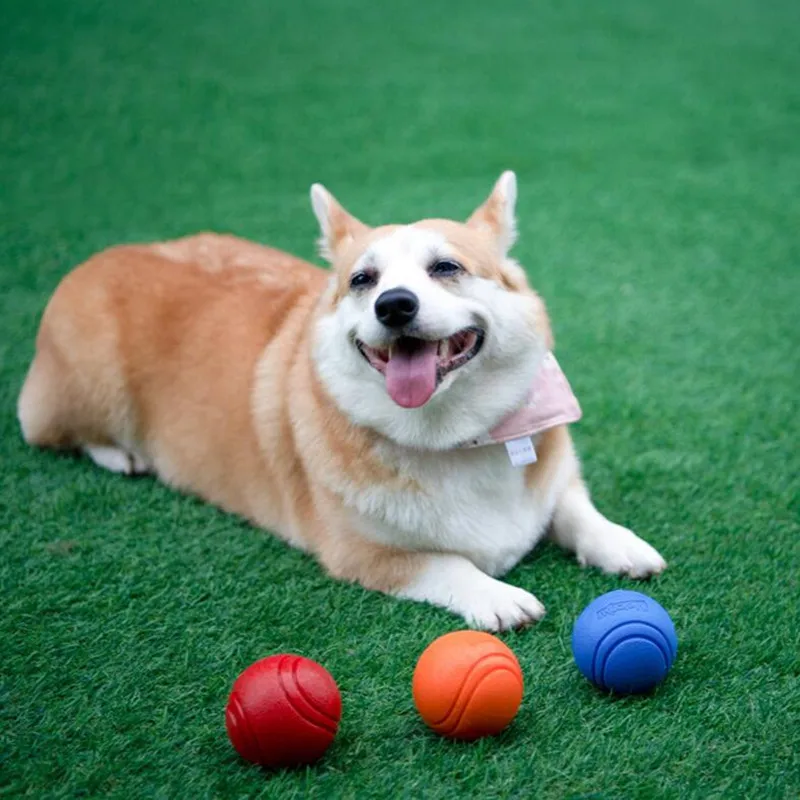 Dog Ball Indestructible Chew Bouncy Rubber Ball Toys