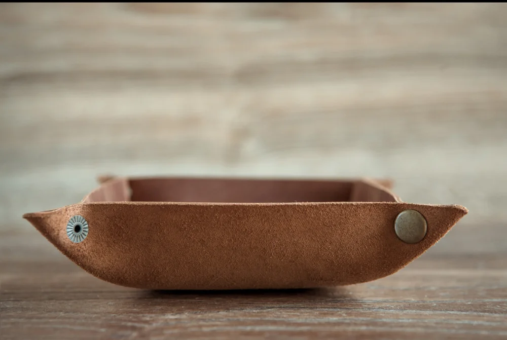 Desk organizer Personalized leather valet tray Father Gift Dad Gift Catchall Organizer Home Decor