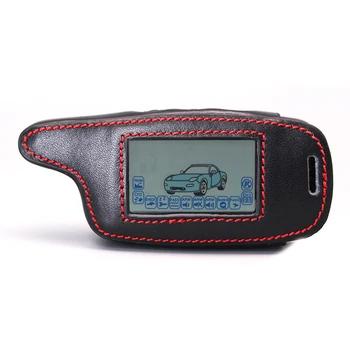 

A6 2-way LCD Remote Control KeyChain + starline A6 leather Case For Two Way Car Alarm System Twage Starline A6 Key chain Fob