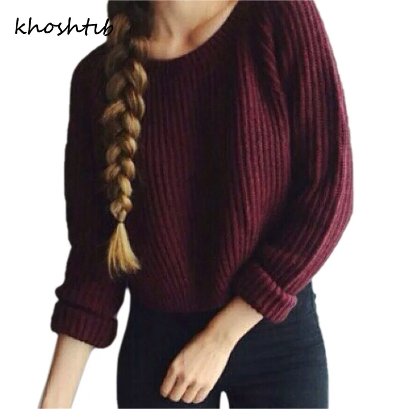 

Khoshtib Women's Sweater Autumn Winter New Short Hem Split-fork Hooded Navel Sweater Long Sleeve Loose Top Casual Full
