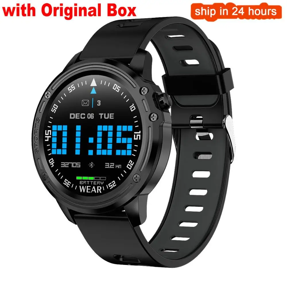 L8 мужские умные часы с ЭКГ PPG IP68 Водонепроницаемые часы Reloj Hombre режим SmartWatch кровяное давление сердечный ритм спортивные фитнес-часы - Цвет: black with gray