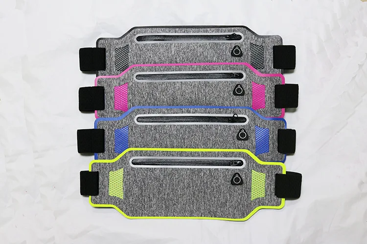 Лайкровый водонепроницаемый ультра-тонкий светоотражающий плоский кошелек для фитнеса и бега ультратонкий спортивный поясной пакет