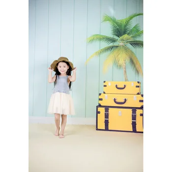 

Vinyl Photography Background Travelling Case Family Vacation Custom background Children Backdrops for Photo Studio SZ-5