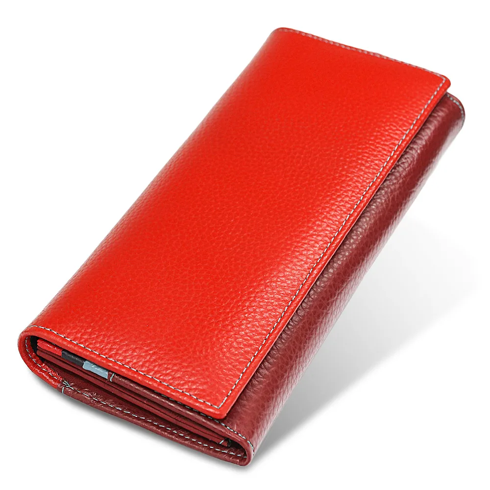

HH Women's Wallets Luxury Genuine Leather Female Clutch Long Wallet High Capacity Ladies Purses women Money Bag Card Holder