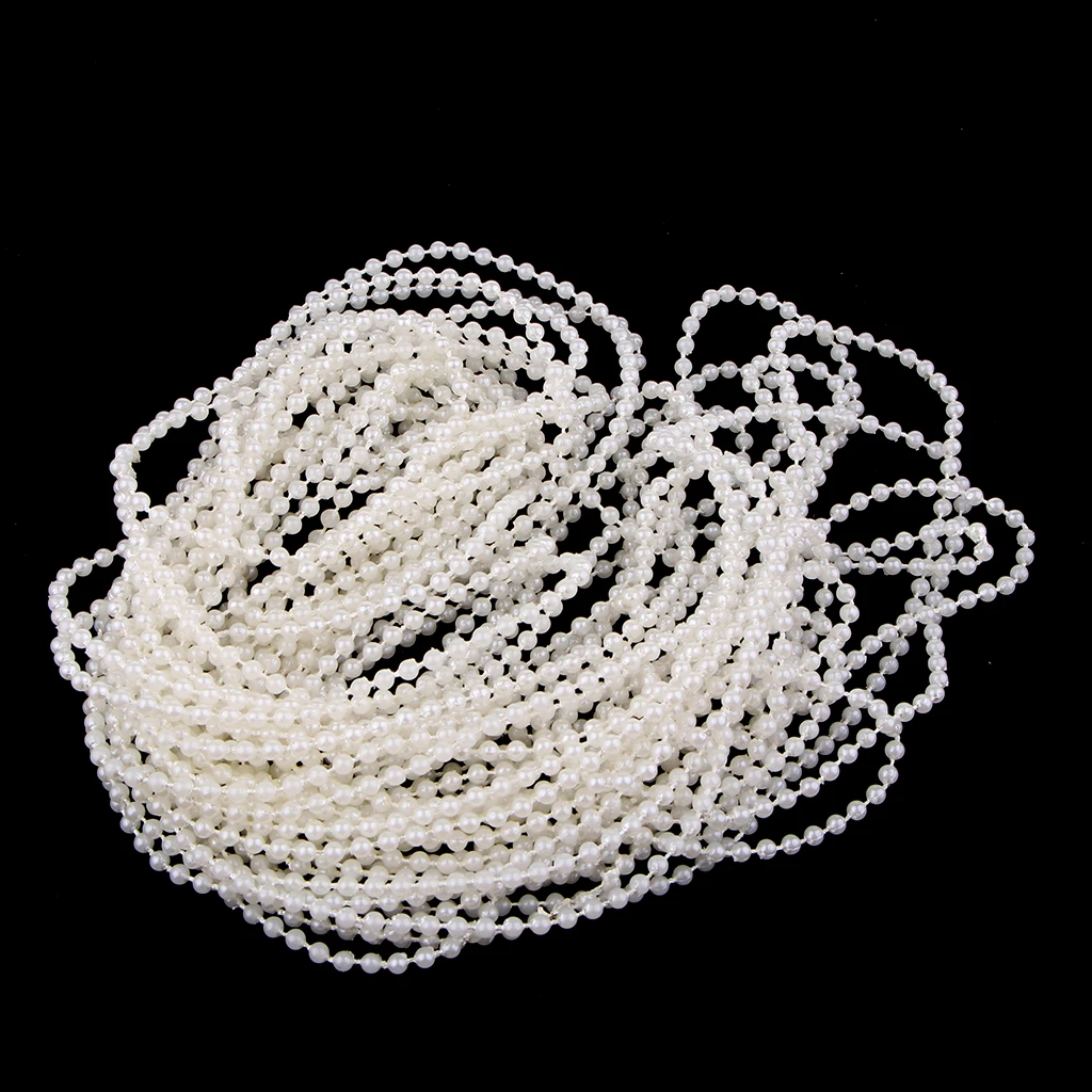 10 Meters 3mm ABS Imitation Pearl Beads Chain Trim for DIY Wedding Party Decoration Jewelry Findings Craft Accessories