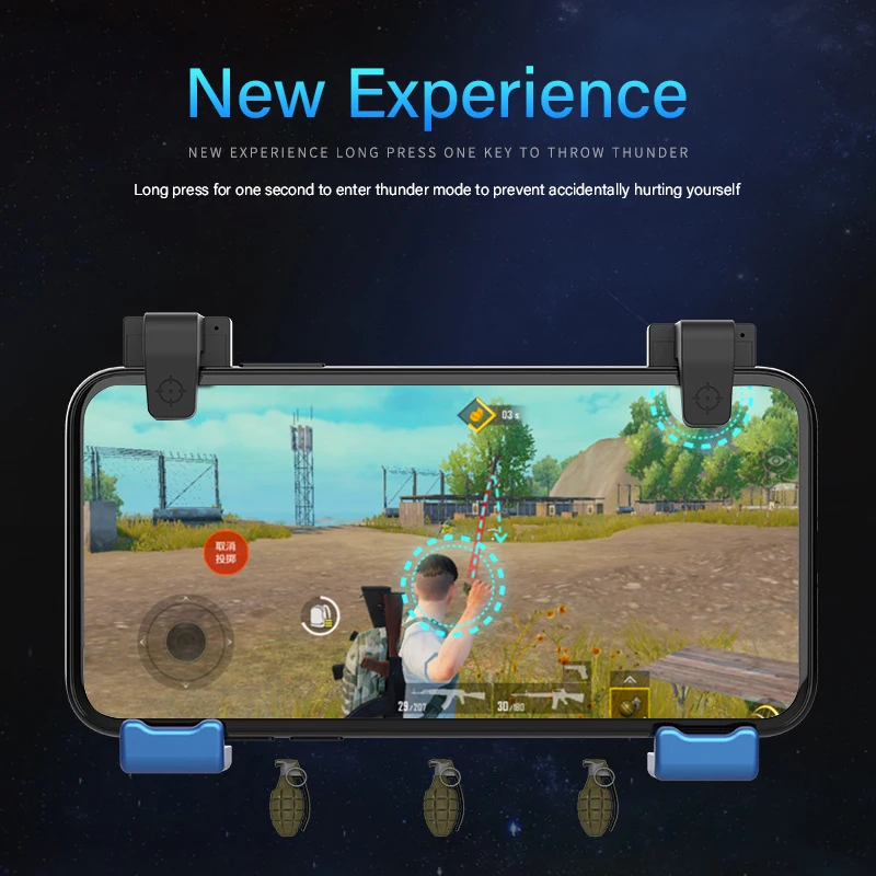 

Pubg Mobile Gamepad Pubg Controller Inverter L1R1 Grip with Joystick / Trigger L1r1 Pubg Fire Buttons for iPhone Android IOS