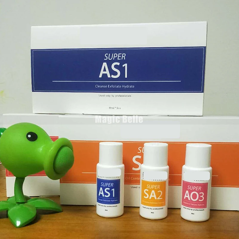 

Hottest Aqua Peeling Solution AS1 SA2 AO3 Bottles for Skin Care Wrinkles Melasma Use with Beauty Machine