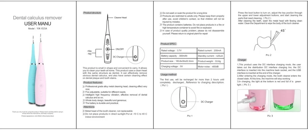 dental scaler user manu