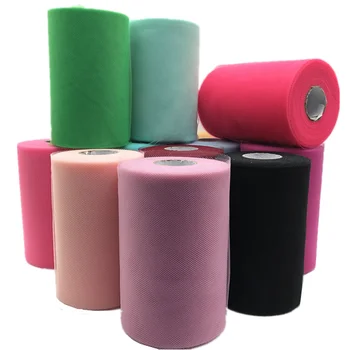 

100Yards 15cm Mariage Yarn Tulle Roll Sheer Crystal Organza Fabric Birthday Event Party Supplies for Wedding Decoration Supplies