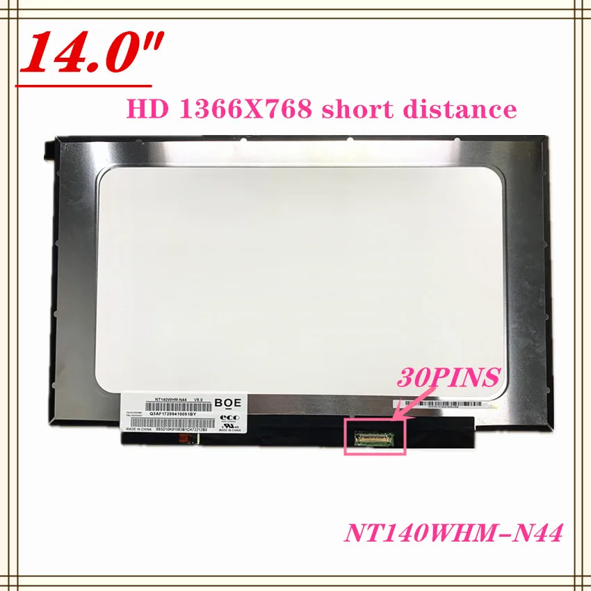 FREE SHIP NT140WHM-N44 v8.0 Fit N140BGA-EA4 REV.C1 Short Margin 14&quot HD LCD Screen Display Suitable for all brands of notebooks |