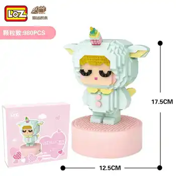 

New LOZ Small Particle diamond mini block Sleeping Baby figure Building Blocks with Music Box Children's Fighting Toys Gift 9855