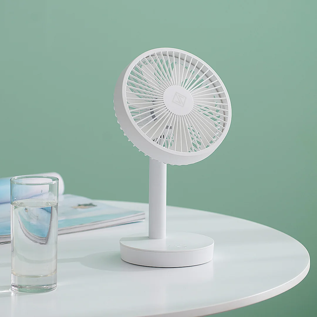 XIAOMI jipin Desktop Fan 4000mAh Battery Capacity USB Charging Low Noise Rechargeable 4Mode Wind Speed 7 Turn Page Fan
