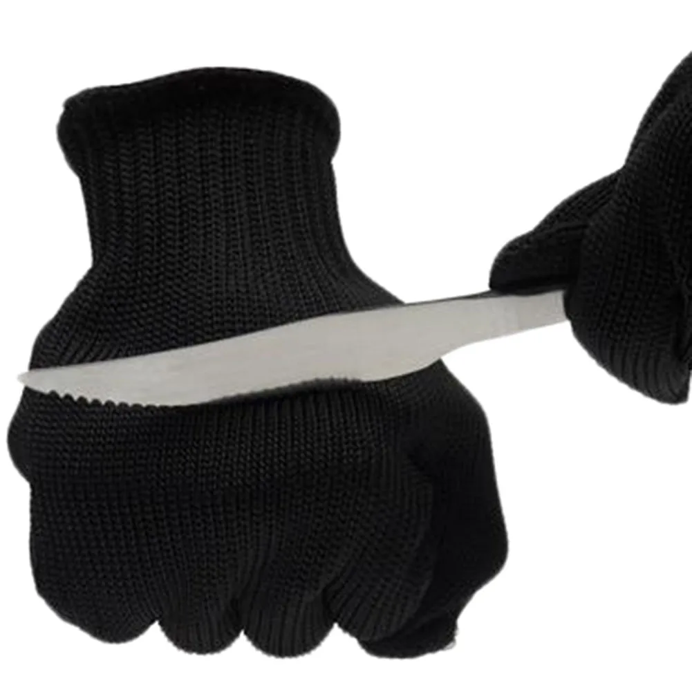 1 пара черные/белые рабочие защитные перчатки устойчивые к порезам защитные перчатки из нержавеющей стали