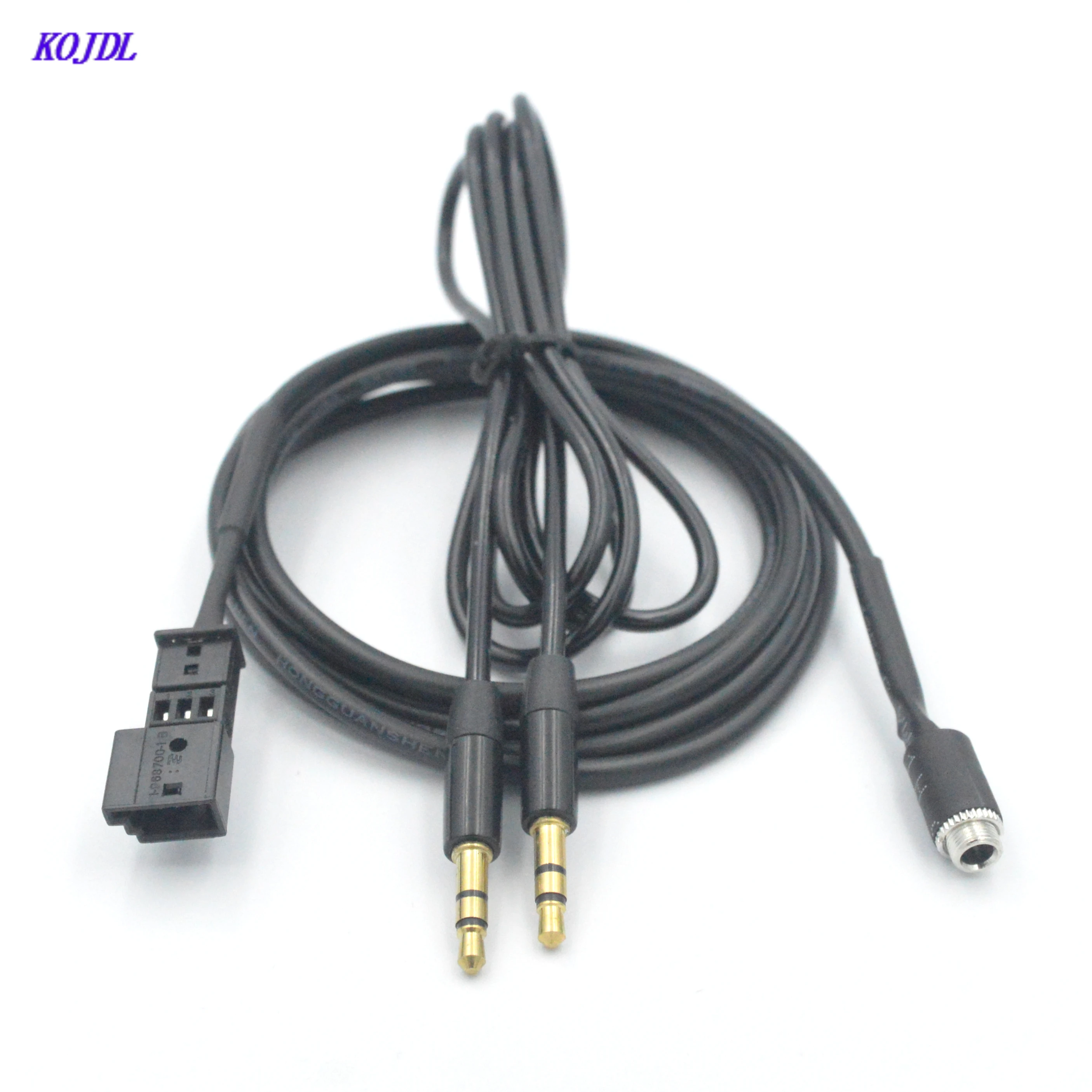 자동차 Aux 케이블 어댑터 3.5mm 3 핀 암 잭 AUX 커넥터, BMW E39 E46 E53 X5 Series3 M3 키트용 라디오 오디오 케이블 슈트, 1 세트