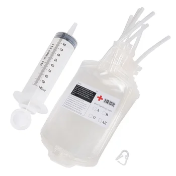 

1 Set Halloween Blood Bags Leakproof Transparent Container Beverage Bag Drink Bags for Bar Carnival Party