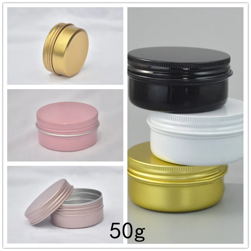 50G Face Body Moisturizing Cream Metal Cans DIY Handmade Scented Candles 50ml Flowers Tea Coffee Dried Fruit Seal Storage Tins image_0