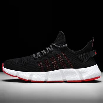 

Luminous men's shoes breathable single net ultralight soft bottom sports shoes men's lightweight casual travel running shoes