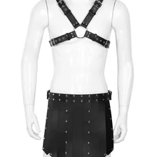 Мужской полный нагрудный ремень для тела искусственная кожа сексуальное белье секс, фетиш, бондаж примитивный Индийский Косплей платье эротические БДСМ костюмы